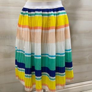 Accordion Pleat Multi Color Skirt